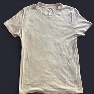 S | Banana Republic white/cream ribbed t-shirt